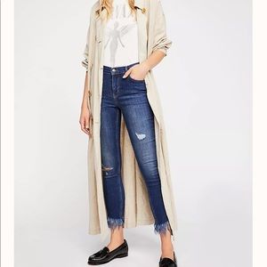 Free People Great Heights Frayed Skinny Jeans